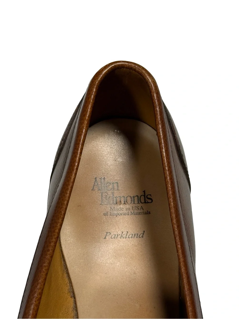 Allen Edmonds Parkland Penny Loafers Brown Pebble Leather Mens 12 D Business